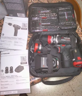 Atornillador Parkside 12V Set nuevo sin estrenar