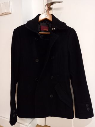 Abrigo corto negro Zara Talla S