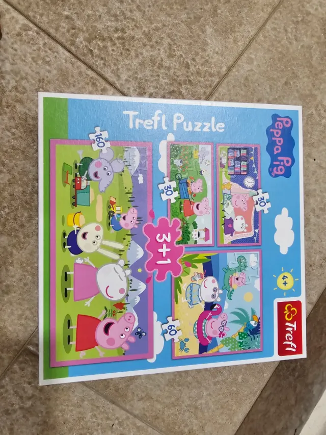 Puzzles Trefl Peppa Pig 3+1 Puzzles Frozen 3+1