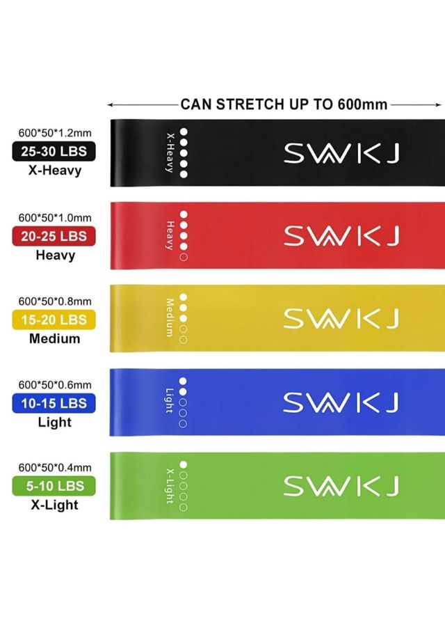 Bandas de Resistencia nuevas SWKJ (Set 5)