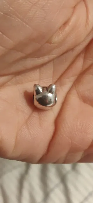 Pandora Charm Gato Plata y Negro.