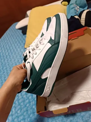 Zapatillas Puma Hombre Blancas y Verdes
