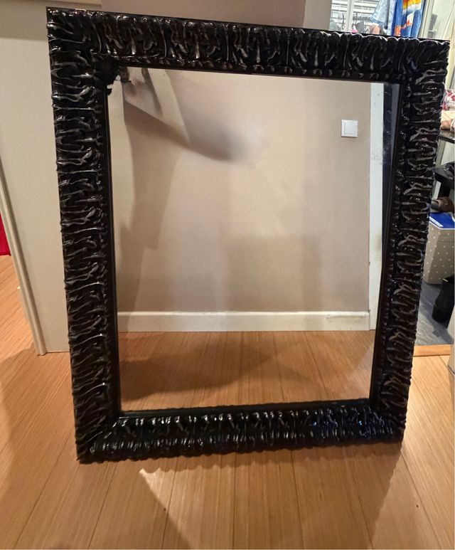 Espejo Negro Marco Decorativo