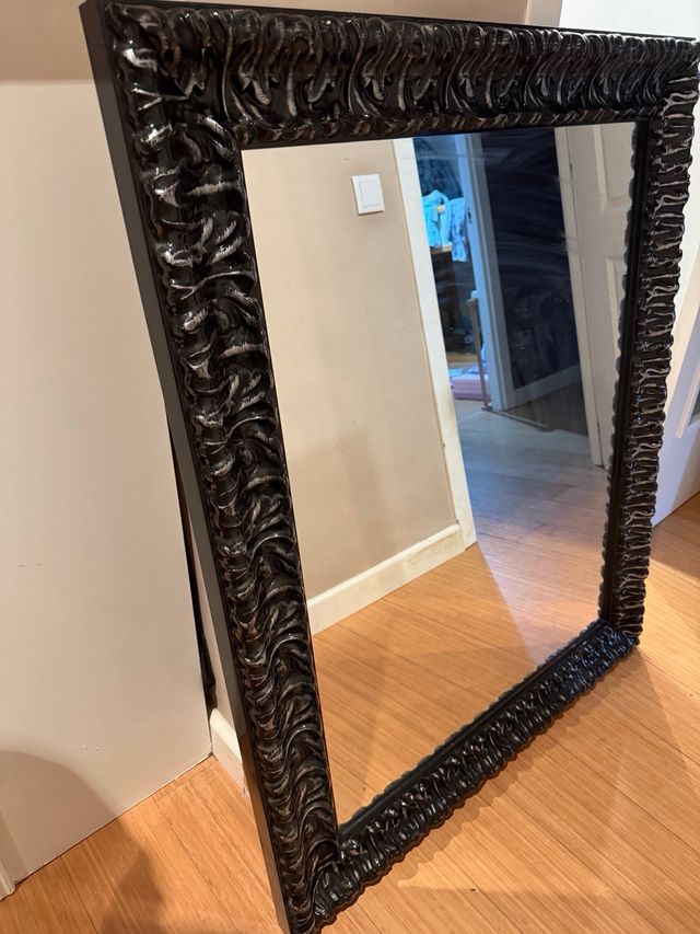 Espejo Negro Marco Decorativo