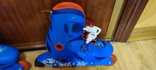 Kit Patinaje Infantil Azul y Naranja