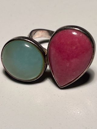 Anillo TOUS Plata con Turquesa y Rosa