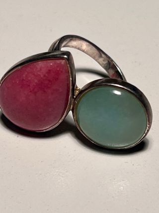 Anillo TOUS Plata con Turquesa y Rosa