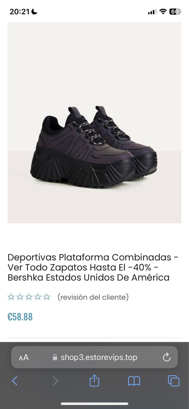 Zapatillas Bershka Plataforma Reflectantes