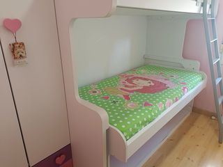 Dormitorio juvenil alta  mesa escritorio de 2 m