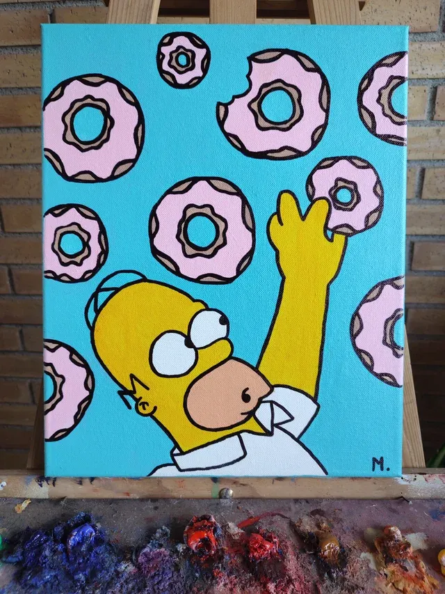 Cuadro de Homer Simpson