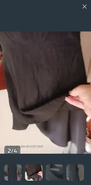 Vestido Negro Mango Talla XS