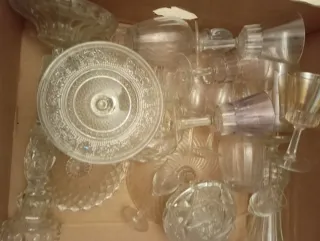 Candelabro de cristal antiguo.gran lote tan solo