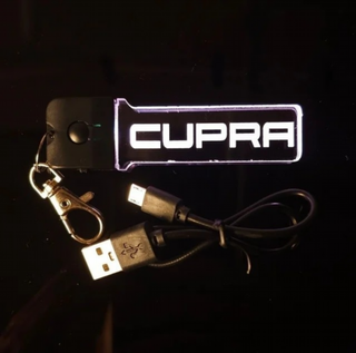2 Llaveros LED Cupra Letras y Honda