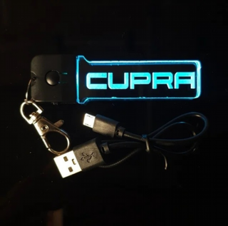 2 Llaveros LED Cupra Letras y Honda