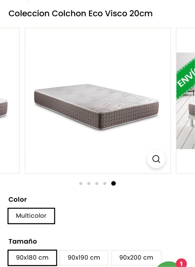 Materasso viscoelastico 90x180 arrotolato. Rif. P8