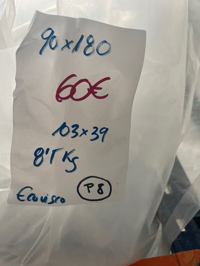 Materasso viscoelastico 90x180 arrotolato. Rif. P8