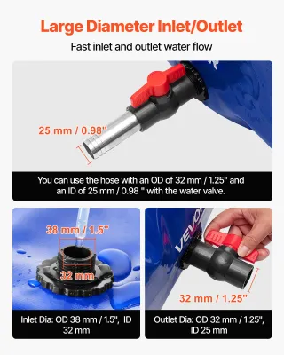 Serbatoio Stoccaggio dell'Acqua 1000L Irrigazione