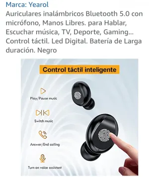 Auriculares Bluetooth Inalámbricos.