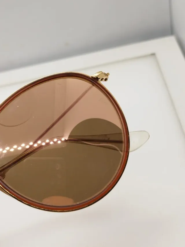 Gafas Ray-Ban Round Plegables Rosa Dorado RB3517