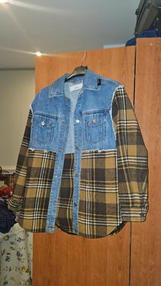 Sobrecamisa cuadros vaquera y franela