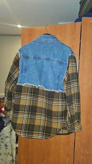 Sobrecamisa cuadros vaquera y franela