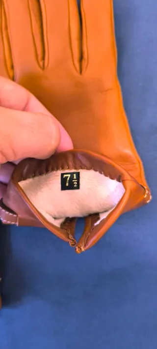 Guantes piel ovina marrón