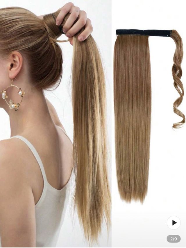 Coleta postiza castaña