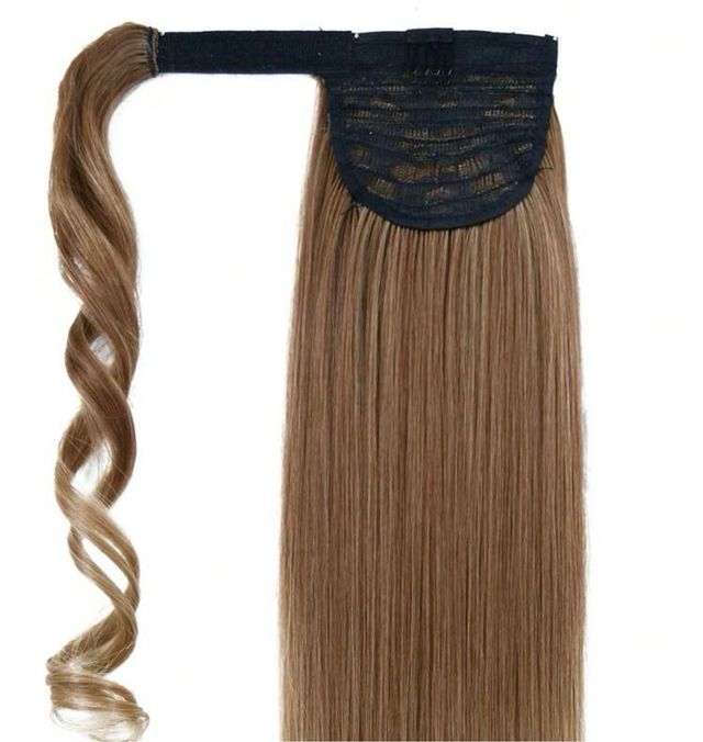 Coleta postiza castaña