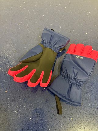Guantes de esquí Wedze azul y rosa