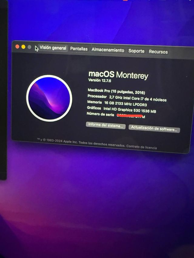 Macbook Pro 15" Touchbar i7 16GB 512GB + EXTRAS