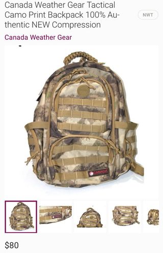 Mochila Táctica Camuflaje Beige/Marrón