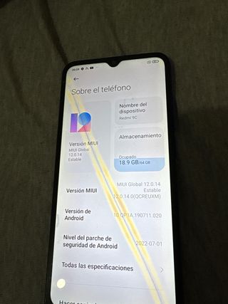 Xiaomi Redmi 9C 64GB Azul pantalla rota pero va bn