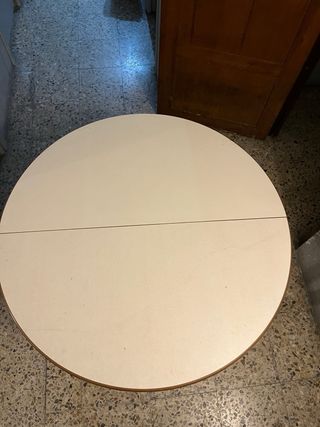 Mesa redonda extensible madera