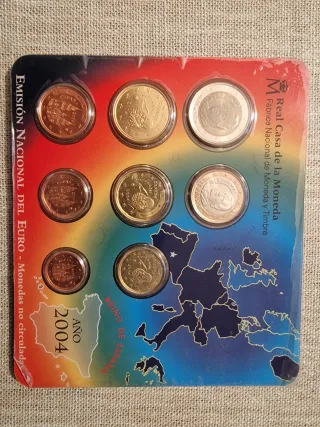 Lote  monedas Euro España 2004-2005