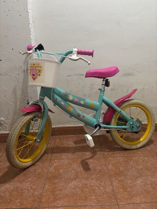 Bicicleta infantil Peppa Pig 14 azul/rosa
