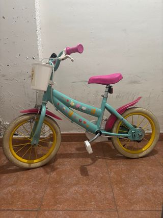 Bicicleta infantil Peppa Pig 14 azul/rosa