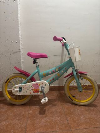 Bicicleta infantil Peppa Pig 14 azul/rosa