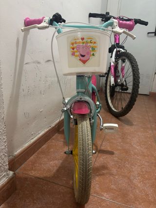 Bicicleta infantil Peppa Pig 14 azul/rosa