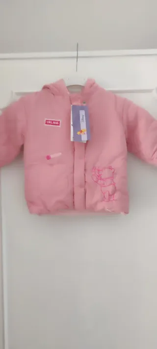 Capottino bambina rosa con Winnie the Pooh