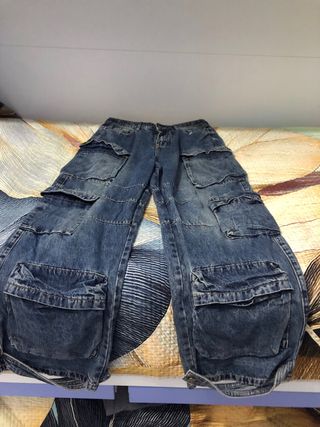 Jeans Cargo Blu