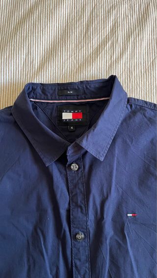 Camisa Tommy Hilfiger Slim Fit XL Azul