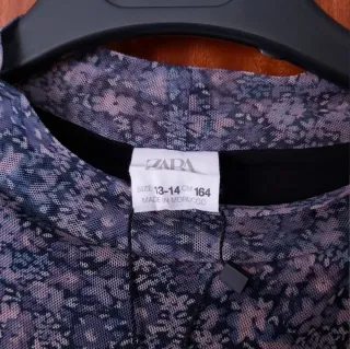 Zara Vestido Flores S-XS o 13-14 años
