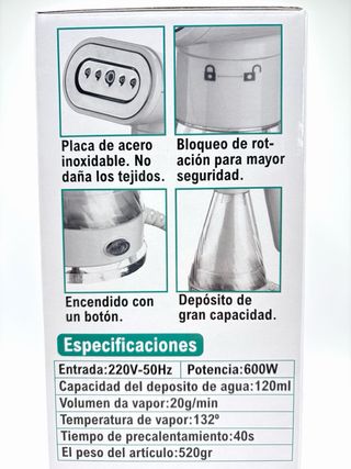 Plancha de Vapor Vertical Portátil