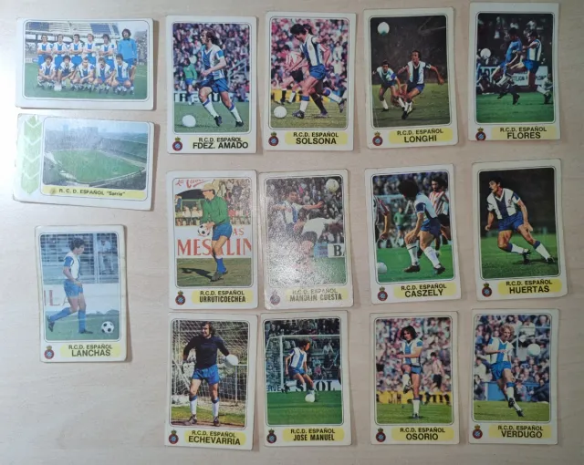 Lote 15 cromos RCD Español 1977