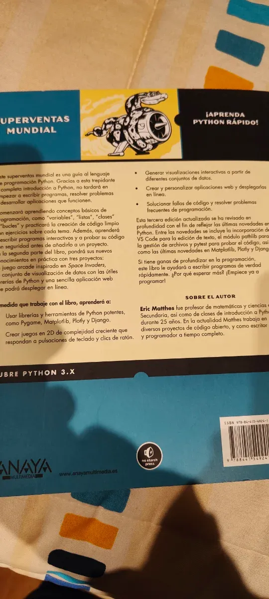 Curso intensivo de Python. Tercera Edición