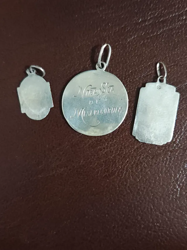 Lote 3 medaglie religiose in argento