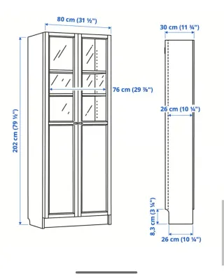Librería Billy Blanca con Puertas
