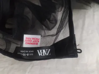 Disfraz Miércoles Addams Zara Kids Talla 10