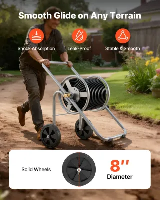 Carrello avvolgitubo 175 piedi di tubo da 5/8"