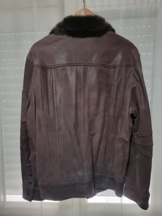 Cazadora Piel Mango Talla L